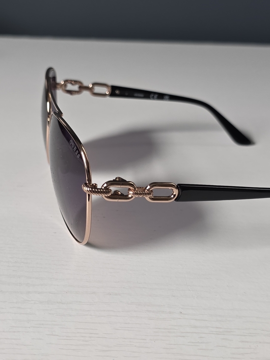 GUESS Rose Gold Frame Sunglasses with Purple Lenses main image 7